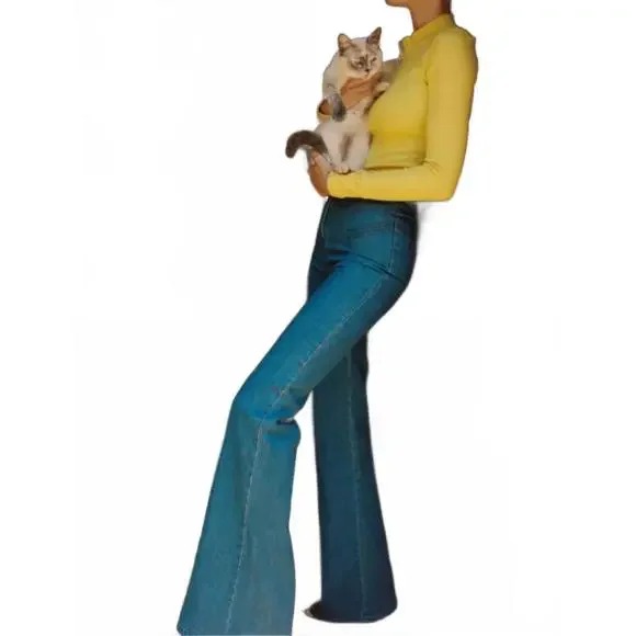 Stoned Immaculate Blue Flare Jeans - Picture 4 of 5